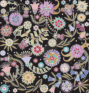 Floral design seamless - vector image