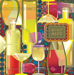 Wine menu - vector image