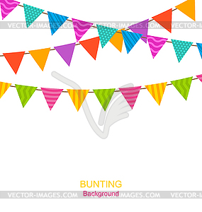 Colorful Buntings Flags Garlands - vector image