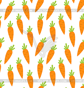 Seamless Pattern with Ripe Carrots - vector image