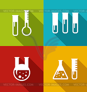 Chemical Test Tubes - vector clip art