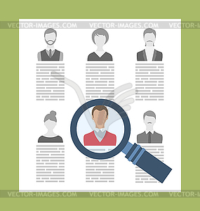 Concept Recruitment Specialists - stock vector clipart