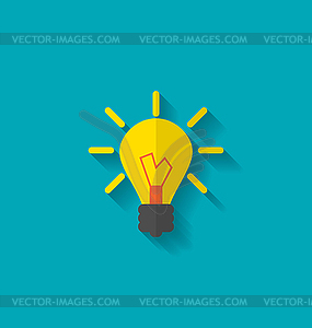 Flat Icon of Lamp - vector clip art