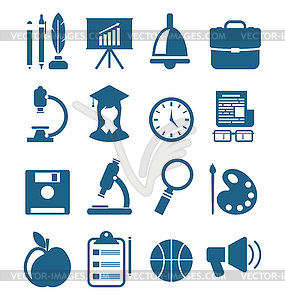 School Simple Icons - vector clipart