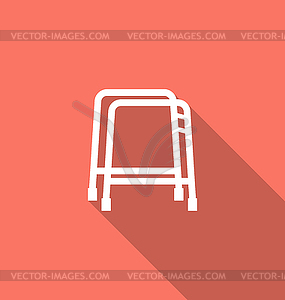 Simple Flat Icon of Walker - vector image