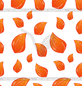 Seamless Texture with Autumn Leaves - vector clipart