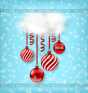 Christmas Luxury Background with Balls - vector clipart