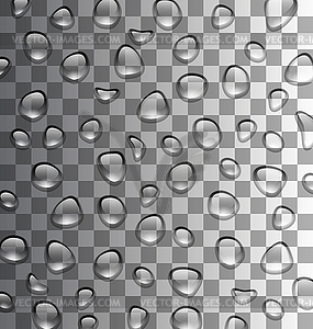 Transparent set Water Drops - vector image