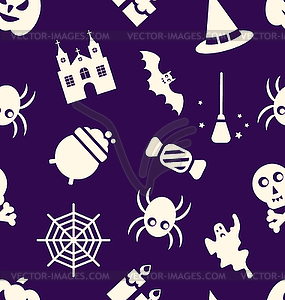 Halloween Seamless Pattern - vector image