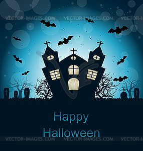 Halloween Abstract Greeting Card - vector clipart