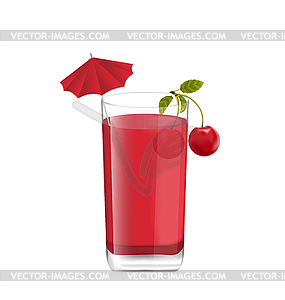 Juice in Glass - vector clipart