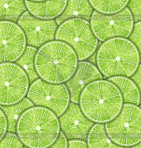 Seamless Pattern Slices of Lime - vector clipart