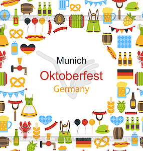 Oktoberfest Border Frame - vector image