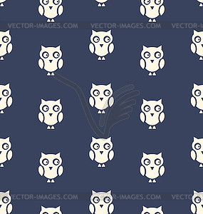 Seamless Pattern with Bird Owl for Halloween - royalty-free vector image