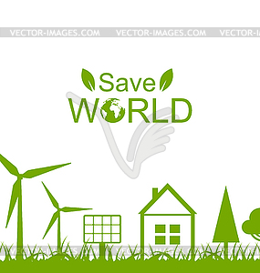 Ecology Conceptual Background - vector image