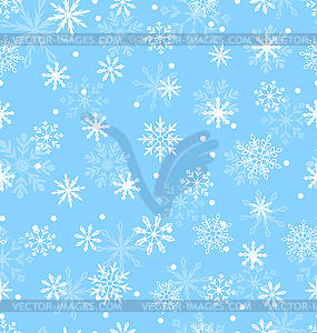 Seamless Pattern with Variation Snowflakes - vector EPS clipart
