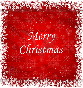Christmas Frame Made of Snowflakes - vector clip art