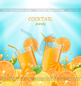 Abstract Banner for Cocktail Party - vector clip art