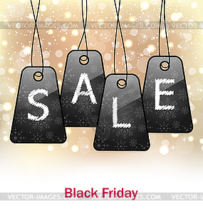 Abstract Set Labels for Black Friday Sales - vector clip art