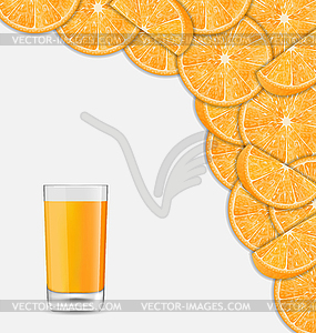 Сладкий Здоровое Фон с нарезанными апельсинами - изображение векторного клипарта