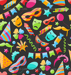 Festive Carnival Seamless Wallpaper - vector image