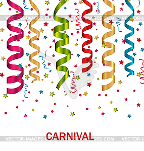 Carnival background with set colorful paper - vector clip art