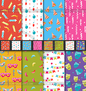Set Carnival Seamless Wallpaper - vector clipart