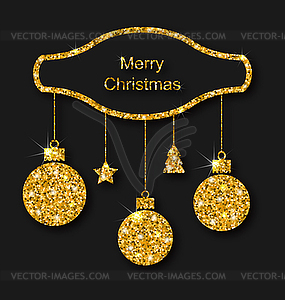 Merry Christmas Beautiful Card - vector image