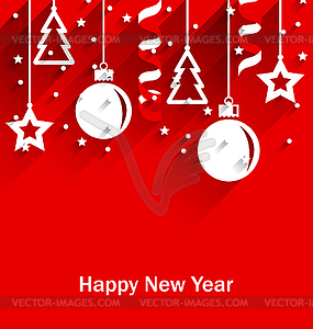 Happy New Year Greeting Card - vector image