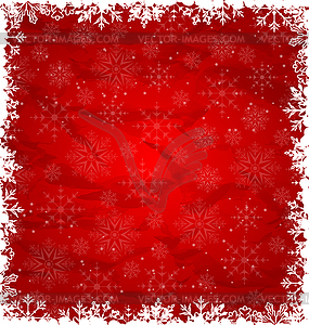 Christmas Border Made in Snowflakes - vector clip art