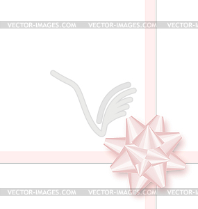 Pink bow cross ribbon - vector image