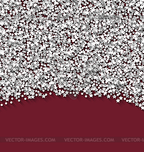 Abstract red background white hoarfrost particles - stock vector clipart