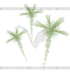 Holiday firework bursting colourful particles - vector clip art