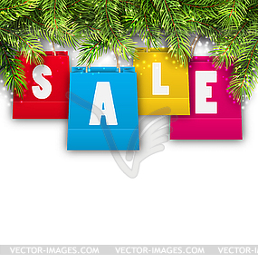 Abstract Background with Christmas Shopping Sale - vector clip art