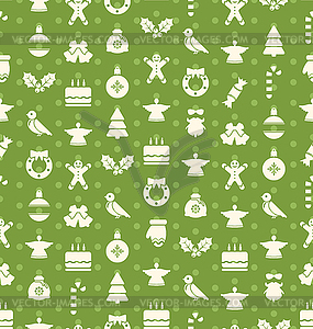 Christmas and New Year Seamless background pattern - vector clipart