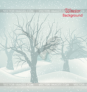 Winter Outdoor Background - vector clipart