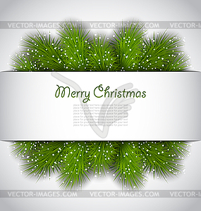 Christmas Framework with Green Fir Brnches - vector EPS clipart