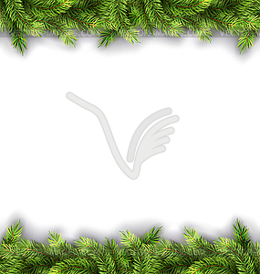 Natural Framework with Fir Twigs - vector clipart