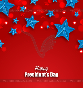 Abstract Stars Background for Happy Presidents Day - vector image