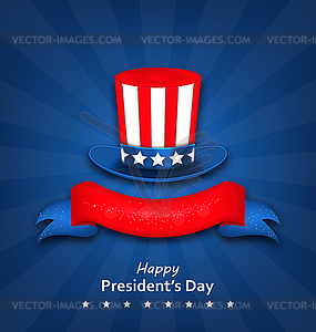 Abstract Flyer with Uncle Sam`s Hat for Happy - vector EPS clipart