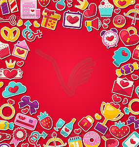 Colorful Background for Valentine`s Day - vector clipart / vector image