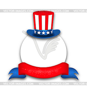 Abstract Background with Uncle Sam`s Hat for - vector clipart