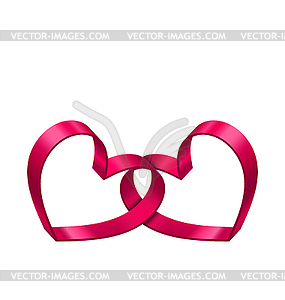 Couple Hearts for Happy Valentines Day - vector clip art