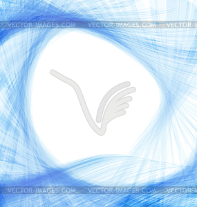 Blue abstract wave techno background - vector clip art