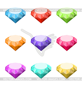 Collection Colorful Diamonds - vector clipart