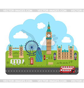 London, England. Urban Background - vector clip art