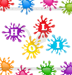 Indian Festival Holi Celebrations with Beautiful - vector clip art