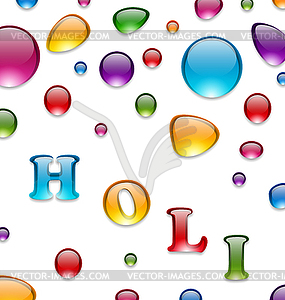 Multicolored Drops for Indian Festival Holi - vector clip art