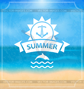 Summer Template of Holidays Design and Typography - vector image