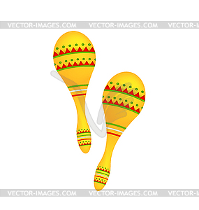 Pair Colorful Maracas - vector image